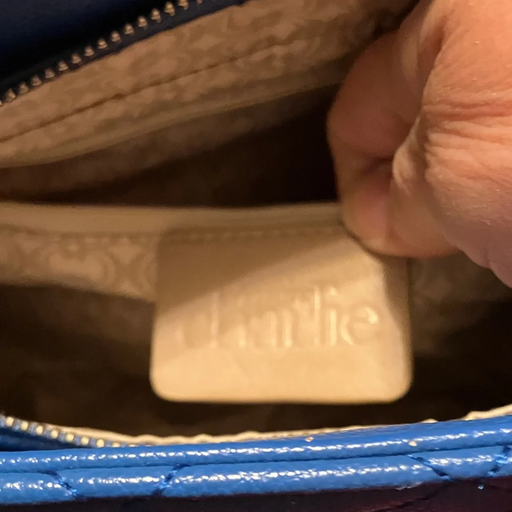 Charming Charlie Royal Blue Quilted Satchel - Picture 6 of 9